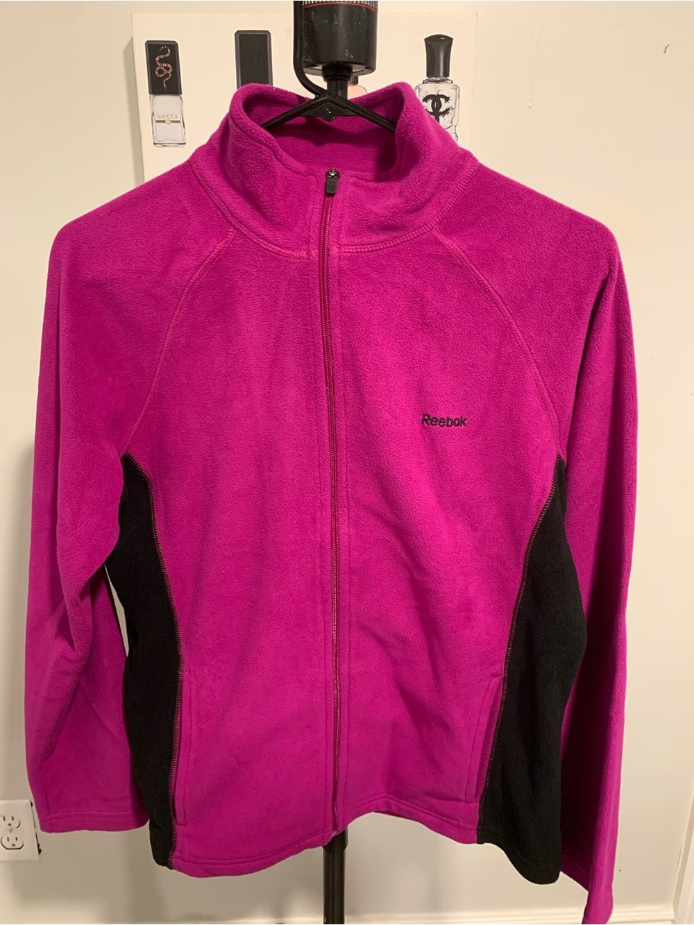 Reebok Bright Fuchsia Full-Zip Fleece Jacket SJL023